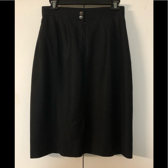 Vintage Barry Bricken Mark Shale Skirt 10 Linen Wool Pencil - Picture 10 of 11